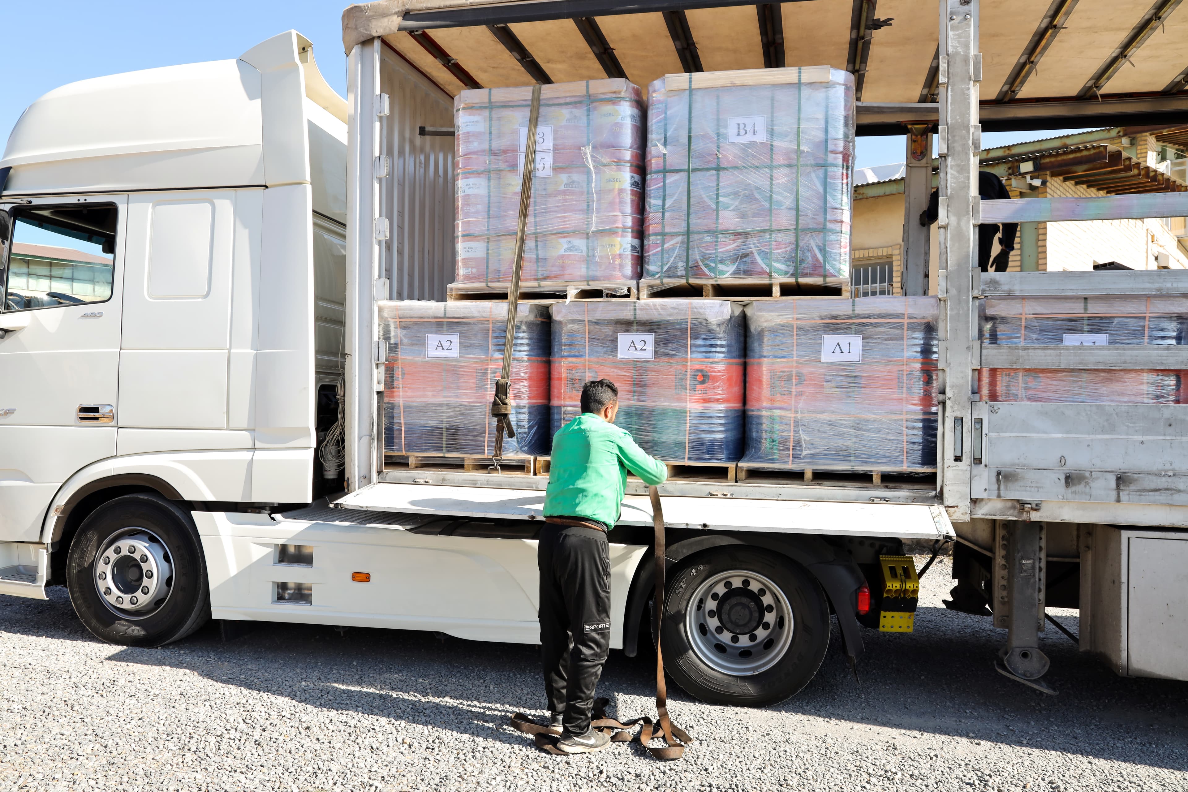 Close-up of a modern engine